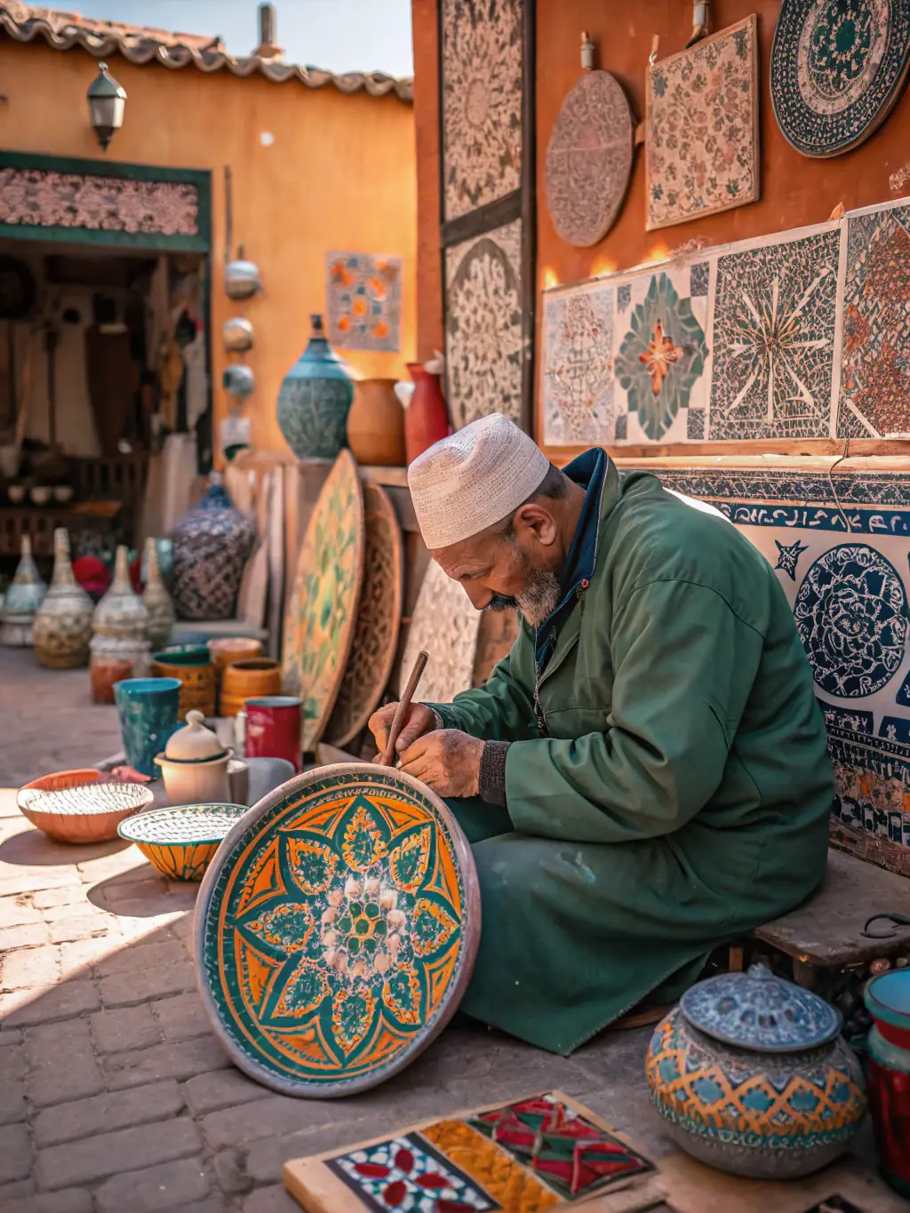 A digital reconstruction of a medieval ceramic workshop, showcasing the tools, materials, and processes involved in ceramic production.